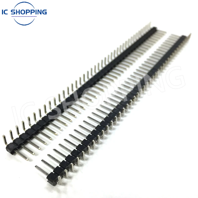10PCS 1x40P 2X40P 2.54mm Single Row single pin curved Pin Header Connector Strip Curved Needle For Arduino Electronic Components - Image 2