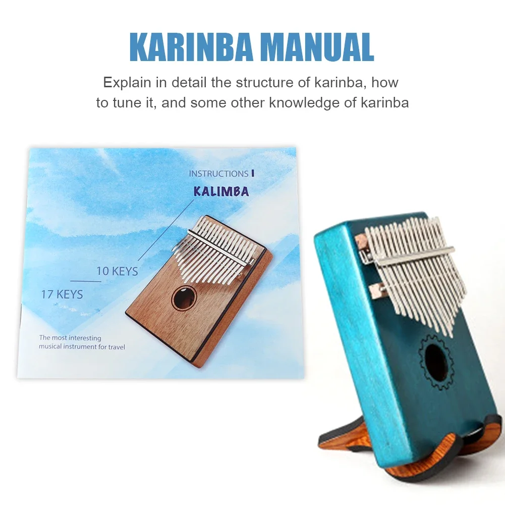 Portable Kalimba Learning Book Lightweight Portable Music Elements Thumb Piano Text Music Book for Beginner (without Kalimba )