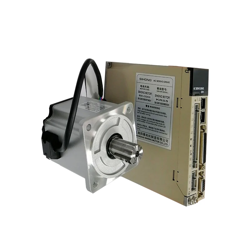 2024 Siheng Motor Direto da fábrica 5 pólos 600W 220V AC Servo Motor 1.93nm Driver Codificador absoluto 17 bits monofásico 3000rpm