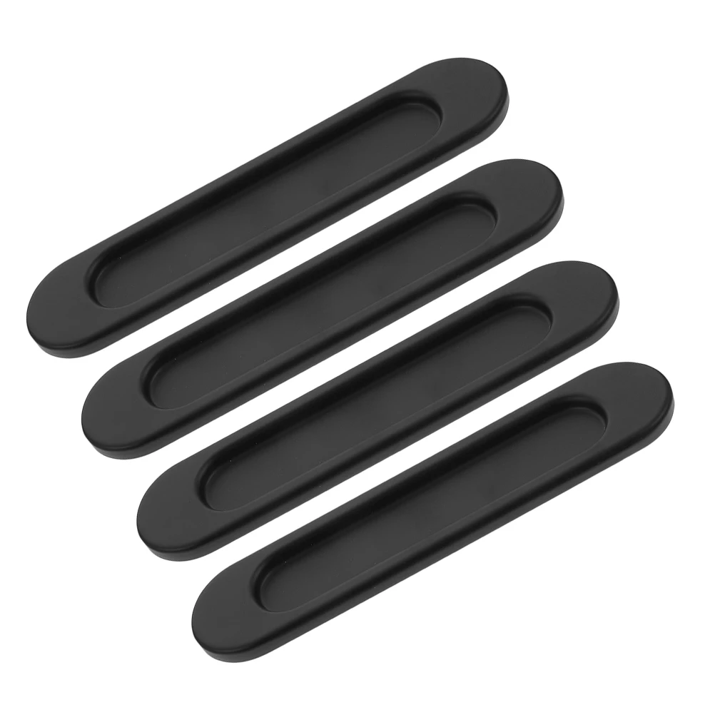 

4Pcs Closet Door Handle Pull Aluminum Alloy Recessed Stick on Handle Sliding Glass Cabinet Door Hardware Self Stick Adhesive