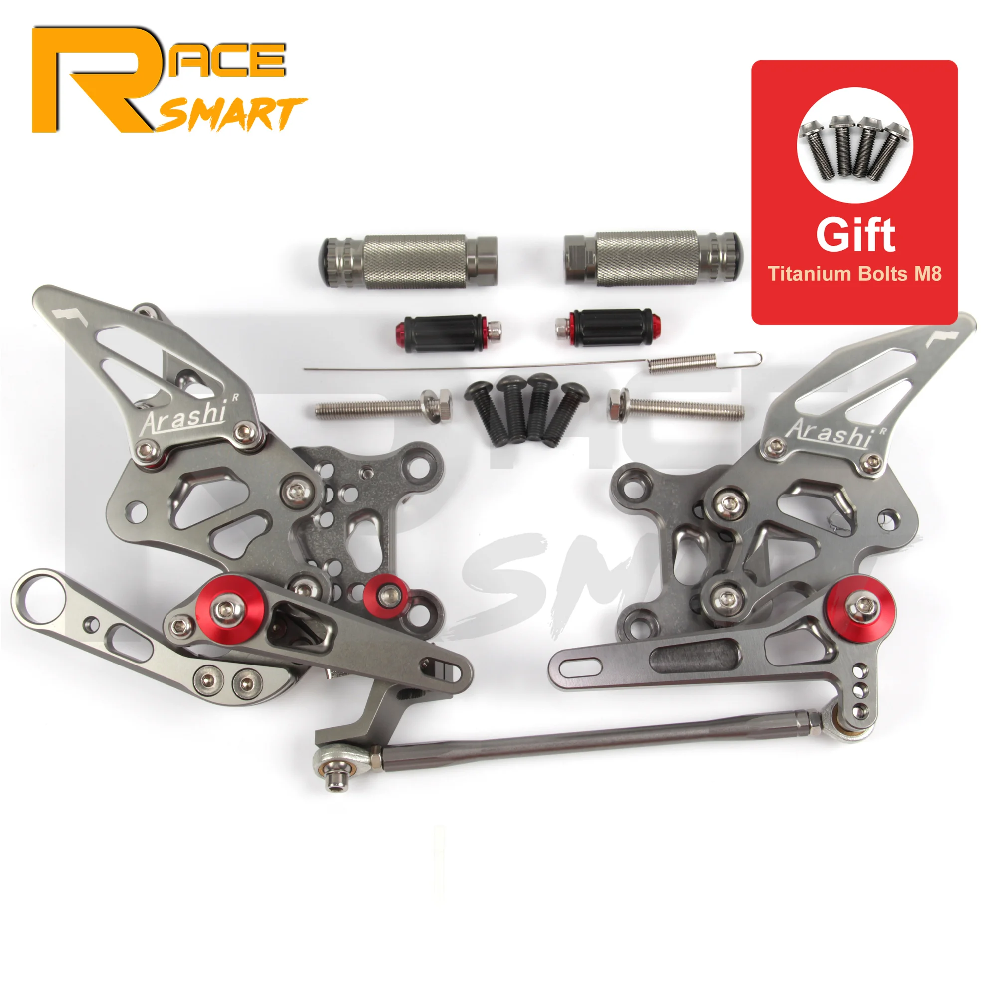 

For APRILIA RSV4 / RSV4R / FACTORY 2009-2012 Motorcycle CNC Adjustable Rearset Rearsets Footrest Footpegs Accessories 2010 2011