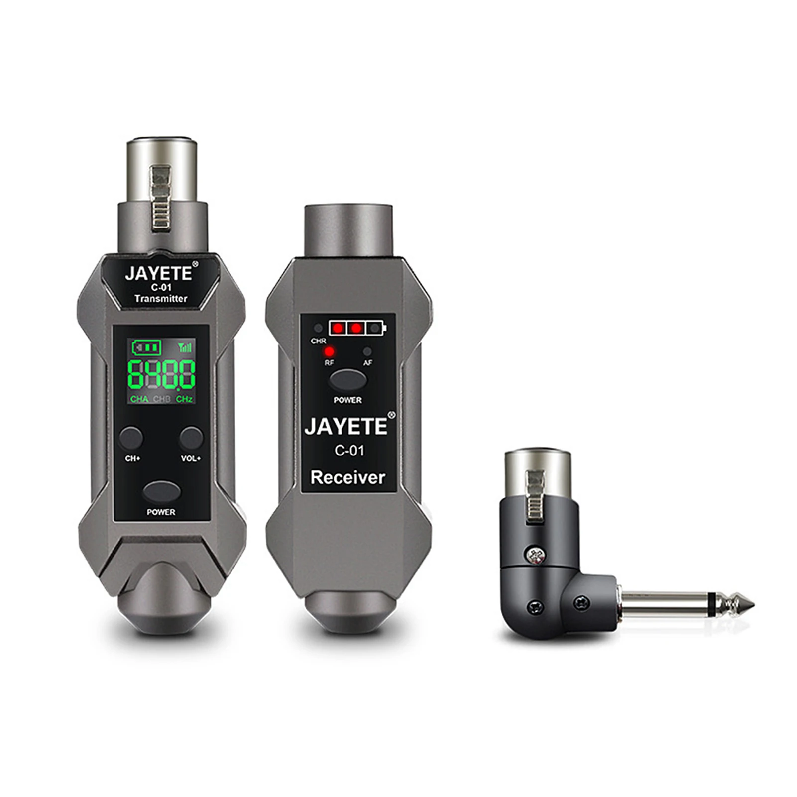 

Wireless XLR Transmitter & Receiver System/164ft Range/ Low Latency/ Compatible with Dynamic & Condenser Mics,/Rechargeable