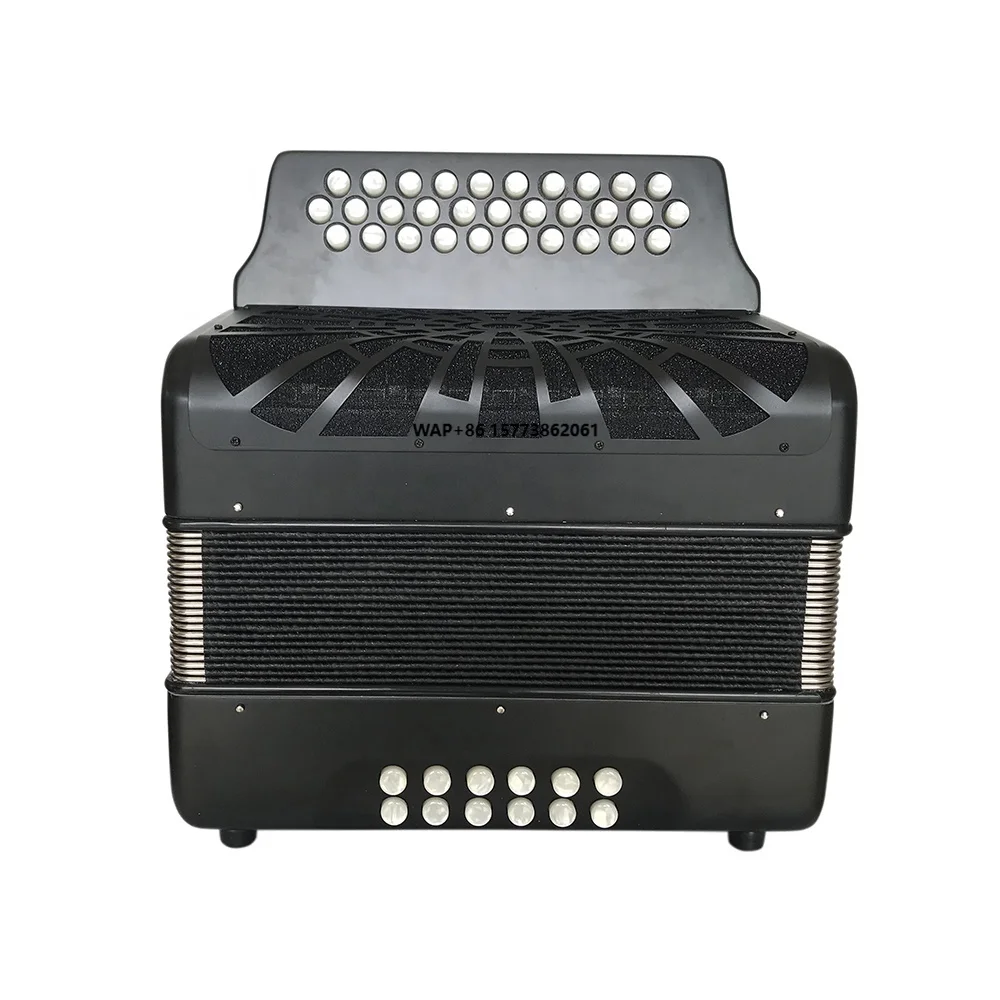 

Professional 31 Buttons 12 Bass Accordion JB3112D Diatonic Style Black Color 3 Chorus Inside for Student Use