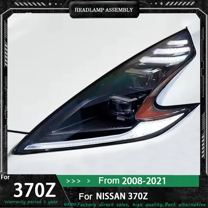 

For Nissan 370z Car Accessories Headlights 2008-2021 Auto Part Lens Projectors Head Light Lamp Upgrade LED Headlamp DRL