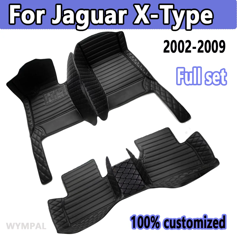 Car Floor Mats For Jaguar X-Type XTYPE X TYPE 2002~2009 Rug Leather Mat Set Anti Dirty Pads Car Accessories Interior Parts 2003