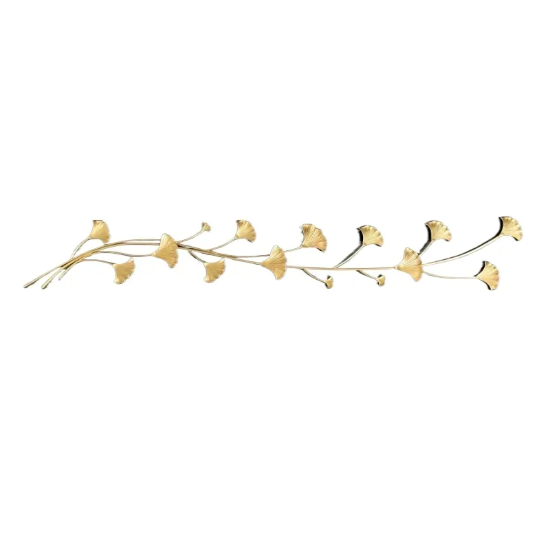 New Chinese-style cast copper ginkgo leaf jewelry handmade wall decoration soft decoration designer villa hotel
