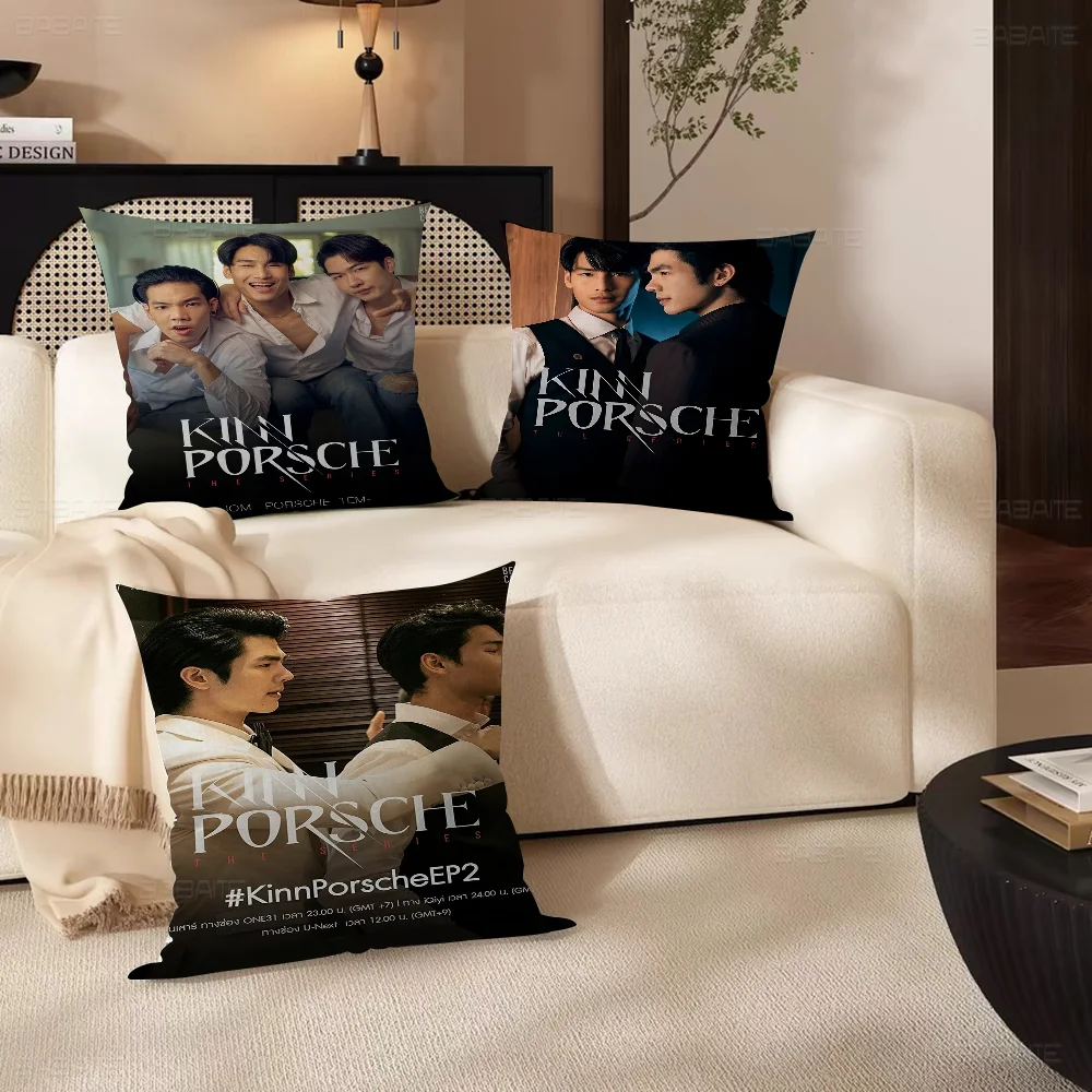 KinnPorsche The Series Movie Pillow Cover For Bedroom Room And Living Room Sofa Decorative Cushion Cover