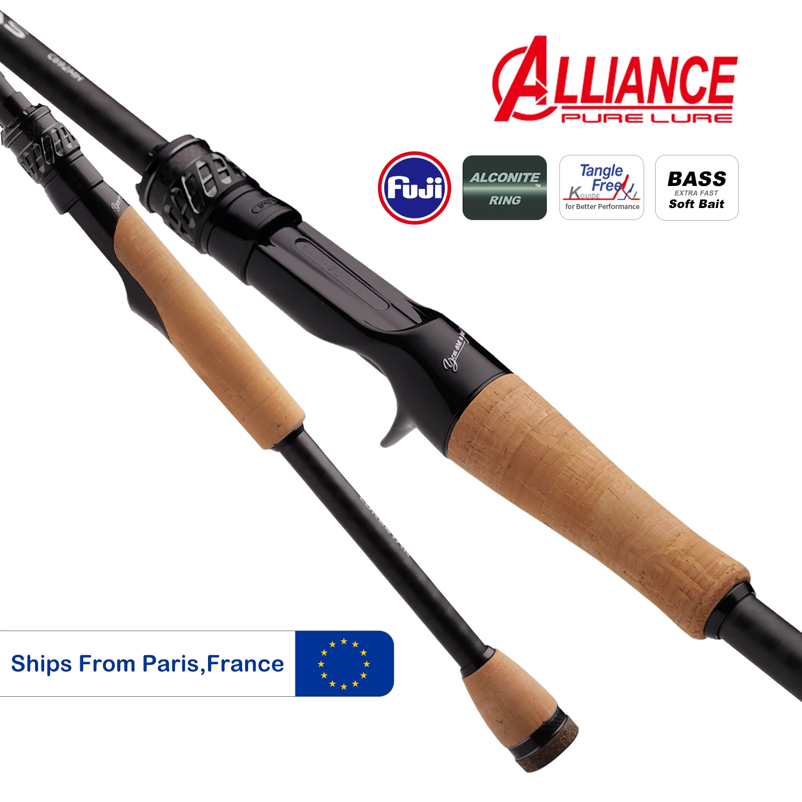 Canne à pêche PURELURE VIKAS pour la pêche au bar, appâts souples, 1,98m/2,01m/2,04m L/ML/M/MH avec anneaux Fuji et tissu carbone Toray 36T