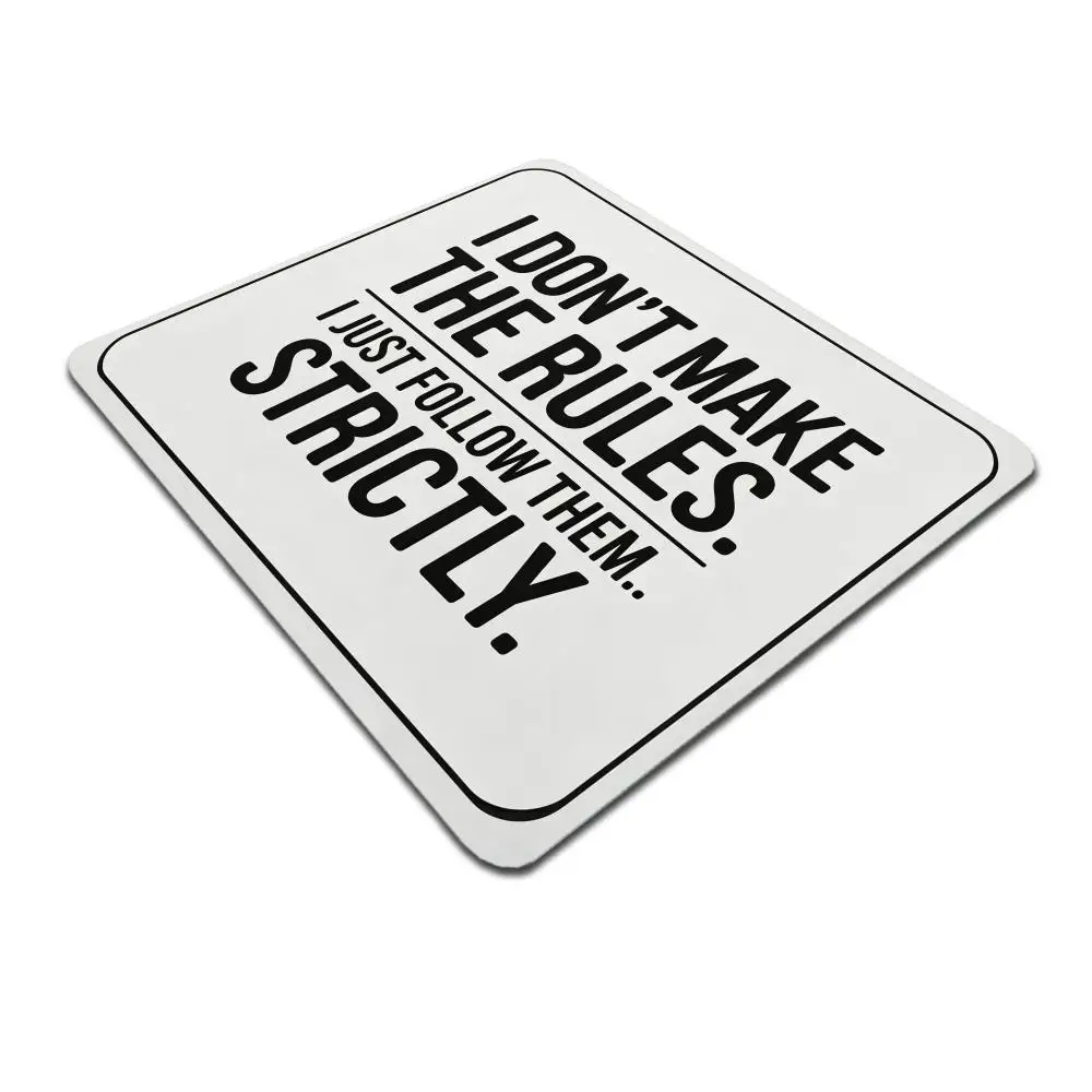 HYBXAXC Funny Rule Quote Small Mouse Pad Non Slip Rubber Desk Mat for Office Home Laptop Gaming Decor