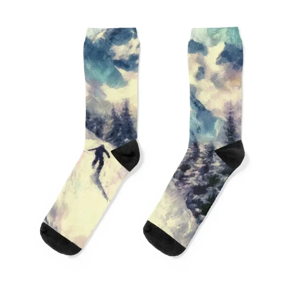 Snowboarding Scene Socks fashionable Wholesale sports stockings Men's Socks Luxury Women's