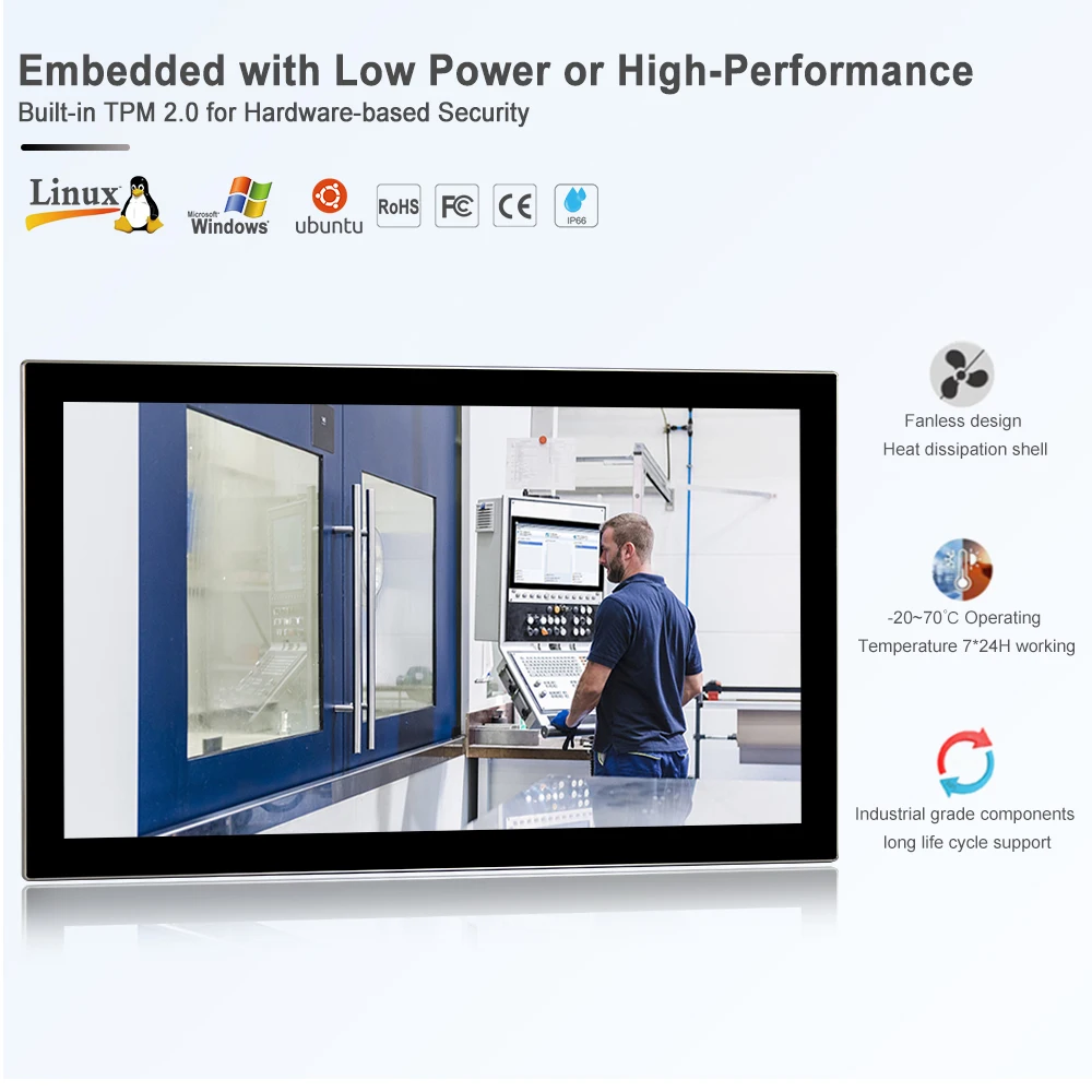 المورد الكمبيوتر الصناعي 21.5 بوصة Win10/11 أجهزة الكمبيوتر المكتبية شاشة تعمل باللمس الكل في واحد PC I3 I5 I7 الكمبيوتر التلقائي #6