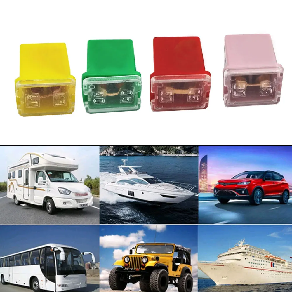 

Automotive Car Fuse Tube Waterproof Mini Fuse Box Waterproof Mini Square Fuse 20A 30A 40A 50A 60A PEC Car Universal Accessories