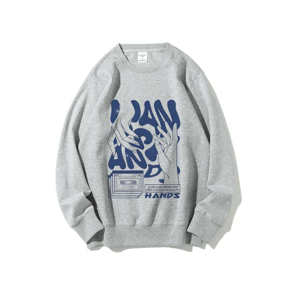Retro Vintage Sweatshirt Graphic Hoodies Y2K Casual Daily Wear Unisex  Versatile Stylish Pullover Hands New Arrival Best Seller