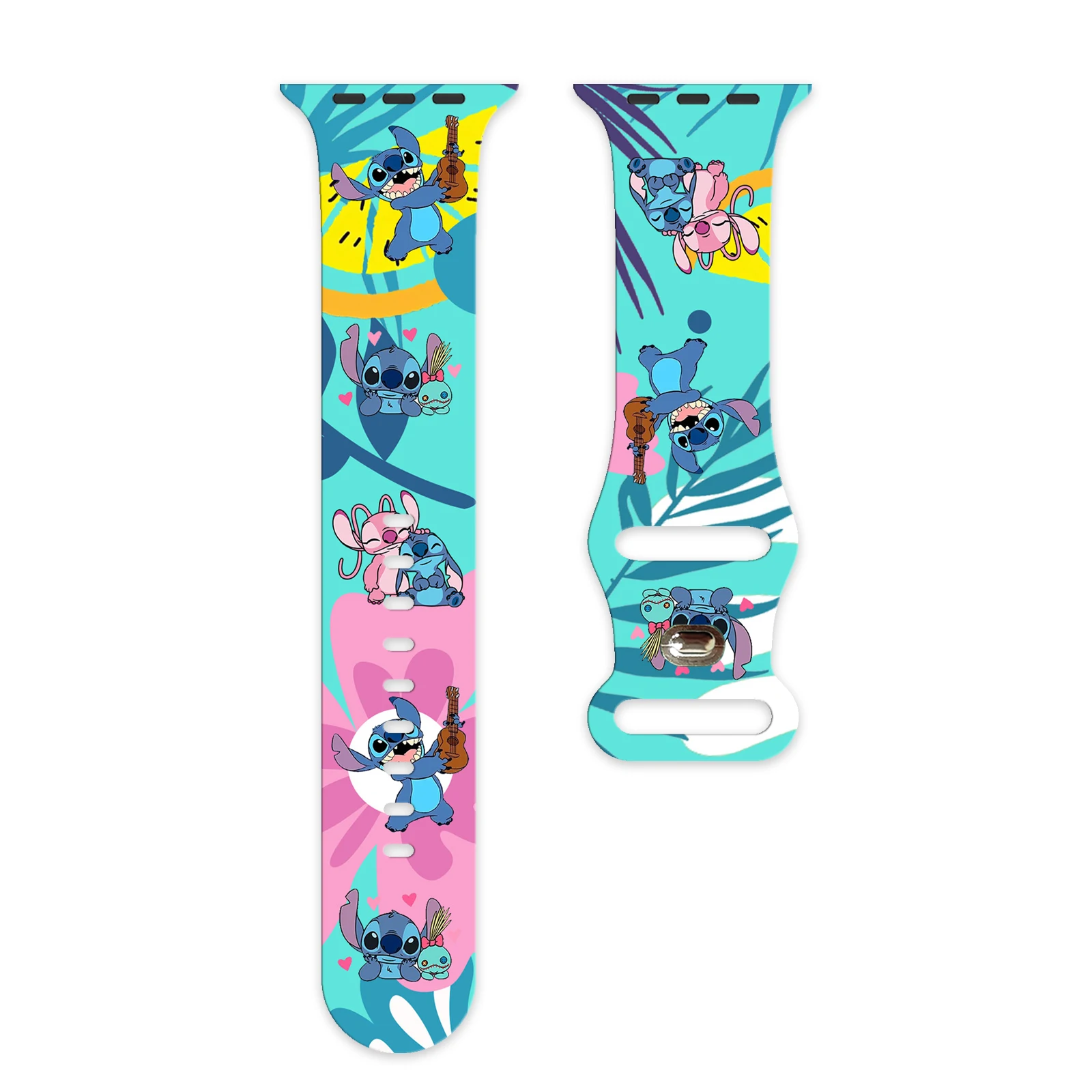 

Ремешок для часов с принтом серии Stitch для Apple Watch 11, 10, 9, 8, сменный браслет для iWatch 38 мм, 42 мм, 41 мм, 40 мм, ремешок для часов