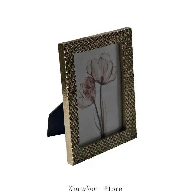 Antikgold-Dekorrahmen für Fotos und Kunstdrucke mit strukturiertem Harzdesign für elegante Wohnzimmer-Dekorationen 3XUF – Detail 9