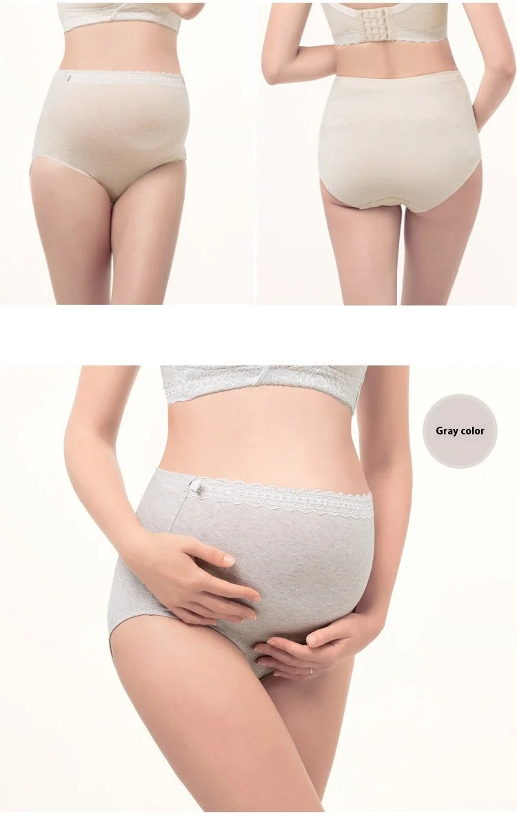 Calcinha maternidade pós-parto, calça tamanho grande, suporte abdominal, cintura alta, início da gravidez média, roupa íntima solta