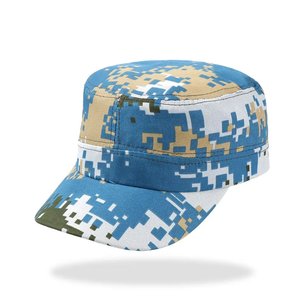 Men Women Cadet Camping Fishing Flat Top Hat Baseball Cap Headwear Sun Protection Cap