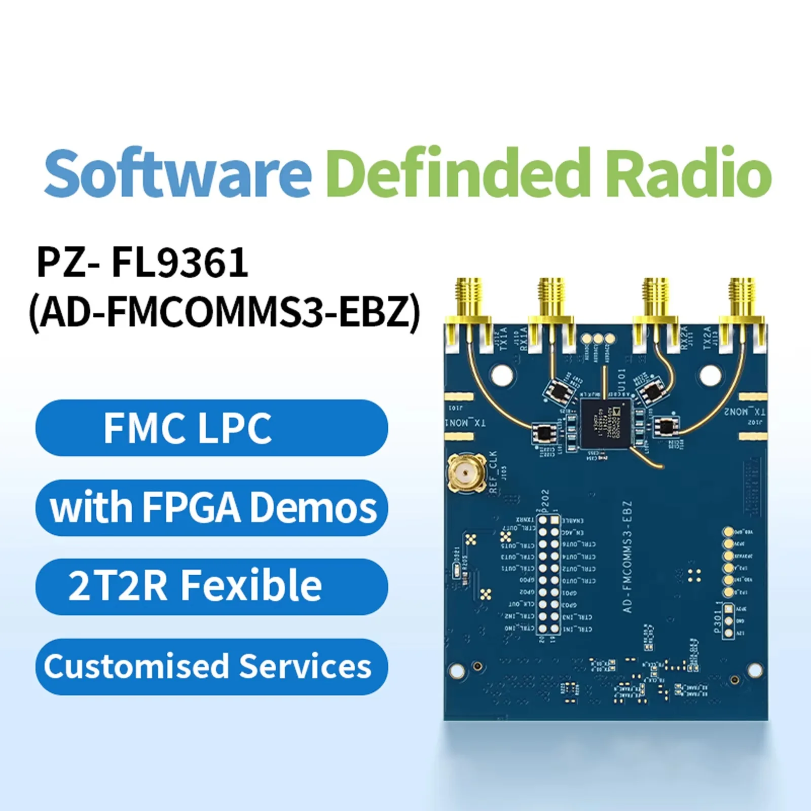 

PZSDR AD-FMCOMMS3-EBZ SDR трансивер Программное обеспечение Радио демонстрационная плата ZYNQ7020 ZYNQ7100 SoC ADI RF AD9361 openwifi AD9363 pluto