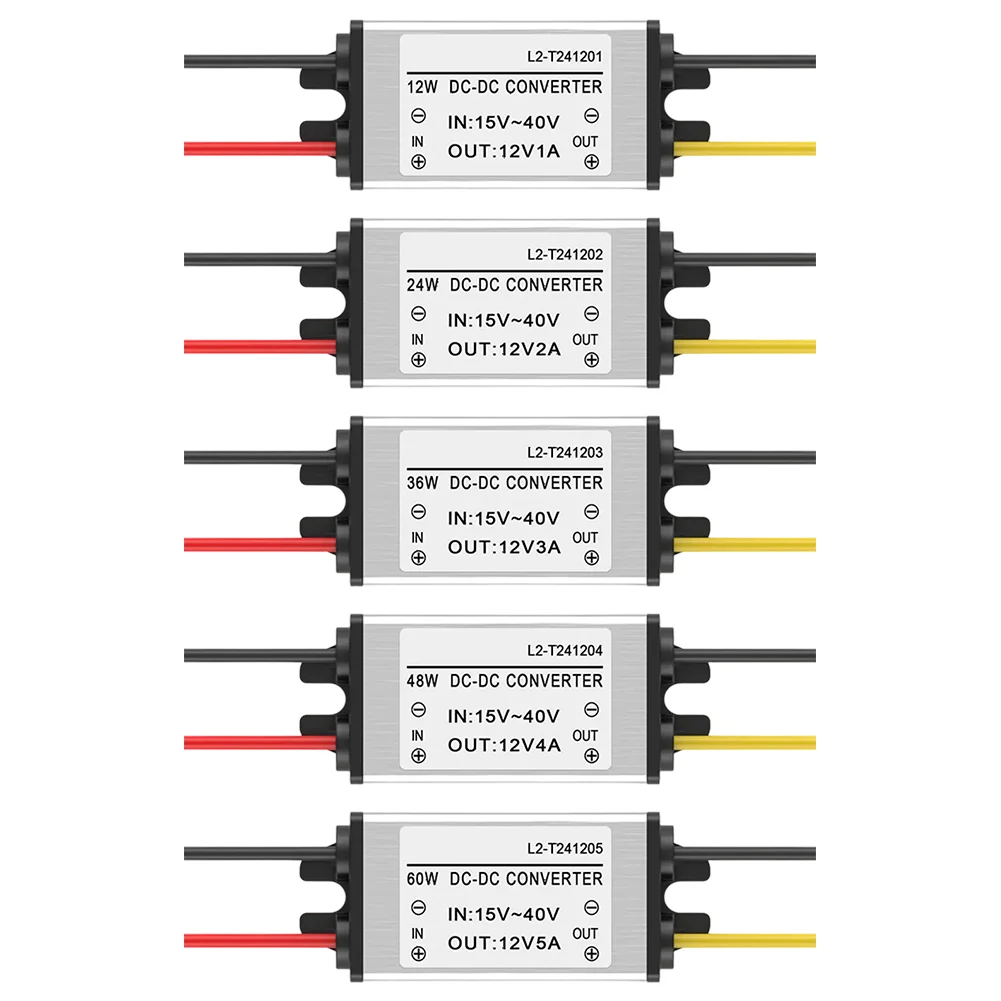 Efficient 24V to 12V DCDC Converter 1A to 5A Power Supply for Various Electronic Projects with Robust Safety Features