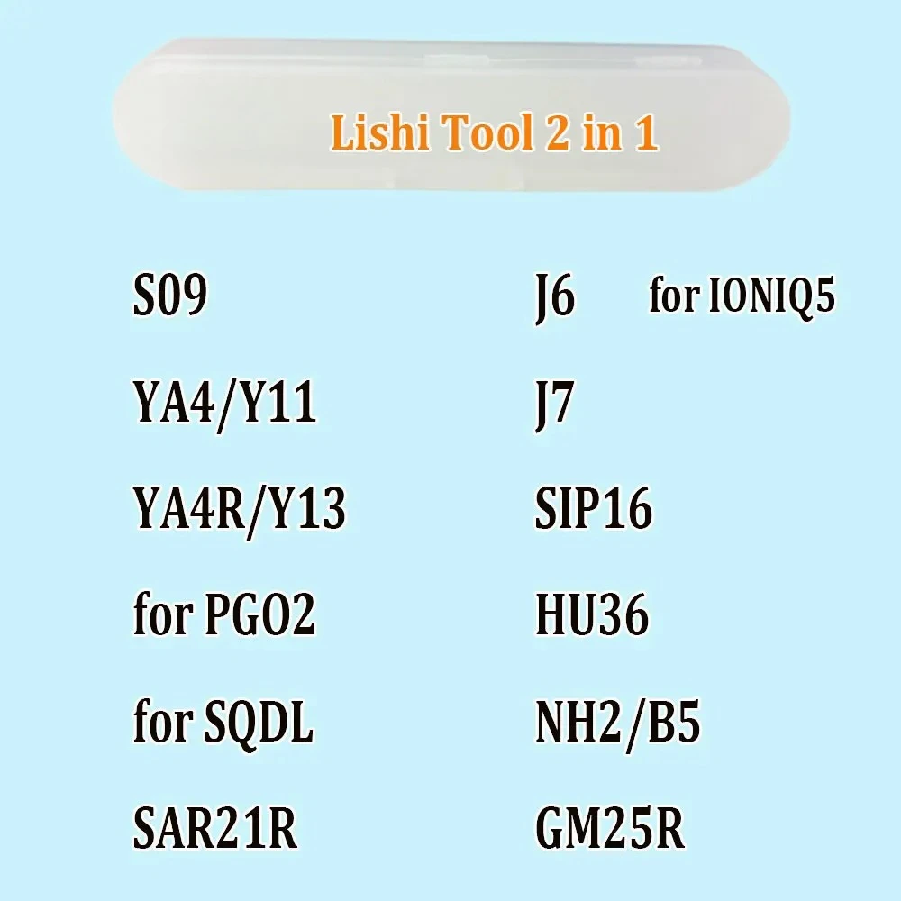 Lishi 2 in 1 Tool HU39 HU43 HU46 HU49 HU56 HU58 HU64 HU66 HU83 HU87 HU92 HU100 HU100R HU101 HU136 HU64 V.4 HU101 V.4 for Car Key