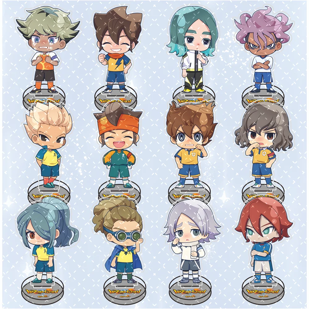Inazuma Eleven Anime Acrylic Stand Figure 10cm Cute Q Version Desk Decor Keychain Collectible Model Ornament for Fans Gift