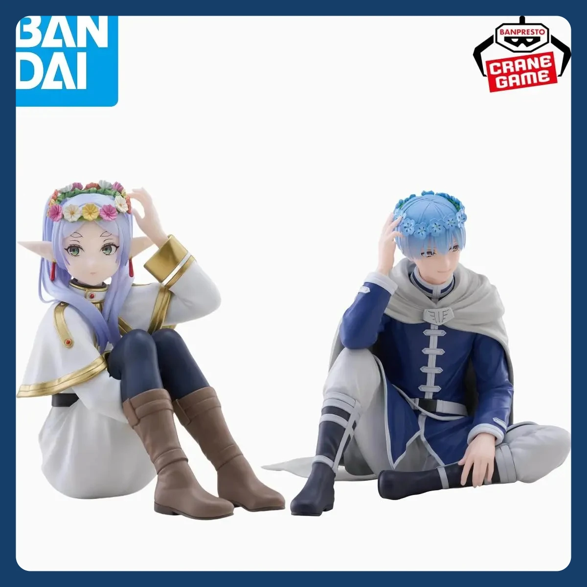 

BANDAI Original Frieren: Beyond Journey's End ESPRESTO Flower Crown Frieren Himmel Action Toy Figure Kawaii Doll in stock