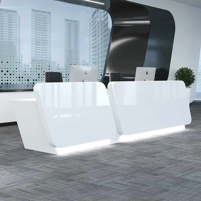 QTZ16 Front Desk For Airport commercial furniture Modern Design Special Unique Reception Counter Conference Table Front Desks