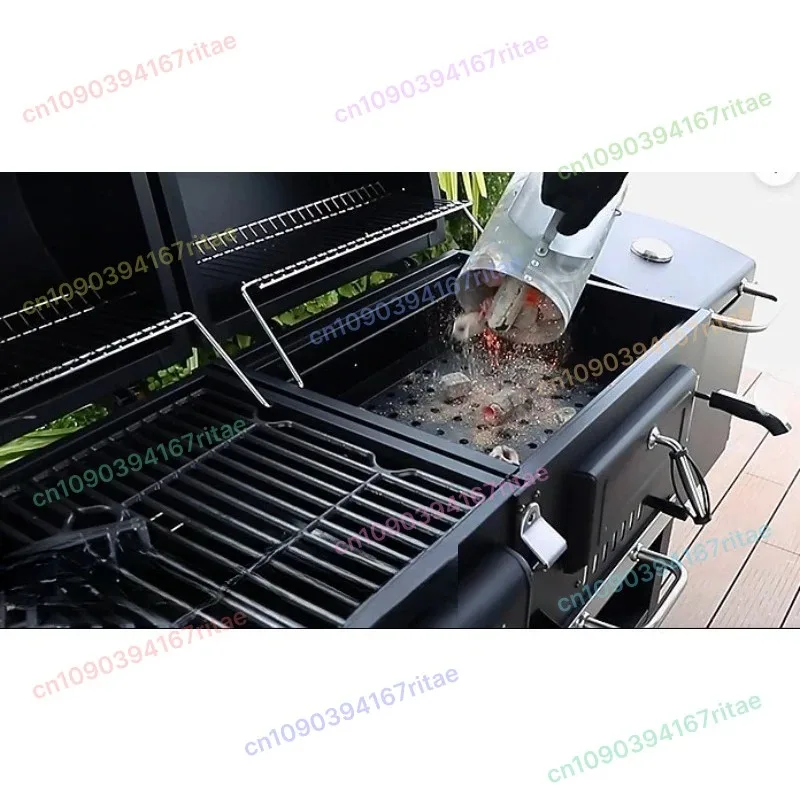 Parrilla al aire libre de patio de doble uso de carbón, barbacoa de gas combustible para casa, Villa, barbacoa americana grande