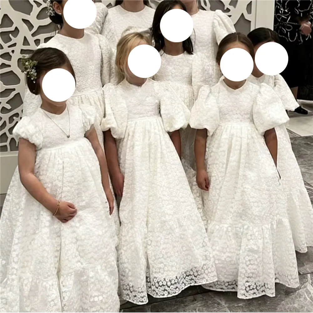 

Customized Elegant Flower Girl Wedding Dress Puffy Tulle Kids Baby Birthday Party Bridesmaid Dress First Communion Ball Gown