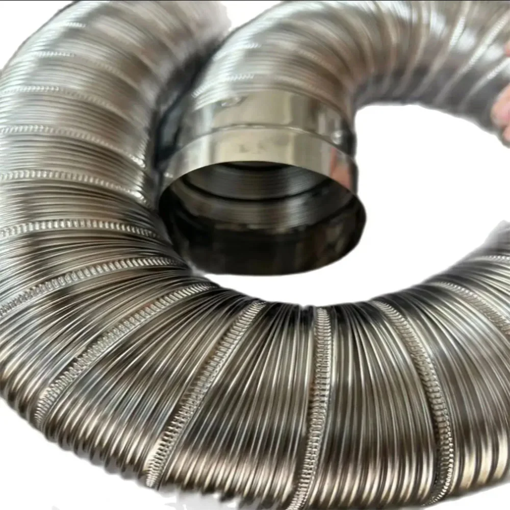 

Length 150cm Diameter 40mm 70mm Exhaust Duct Pipe Liquid Heater 201 Stainless Steel Tube Gas Vent Hose for Car Caravan Camper