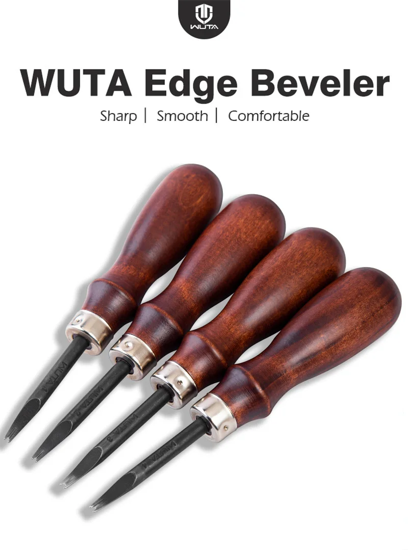 WUTA Professional Leather Edge Beveler Sharp Skiving Leather edger Tools DIY High Carbon Steel Leather Craft Beveller