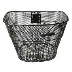 Black Iron Storage Basket Durable Hanging Basket Front Handlebar Basket for Bike Riding Cycling Basket