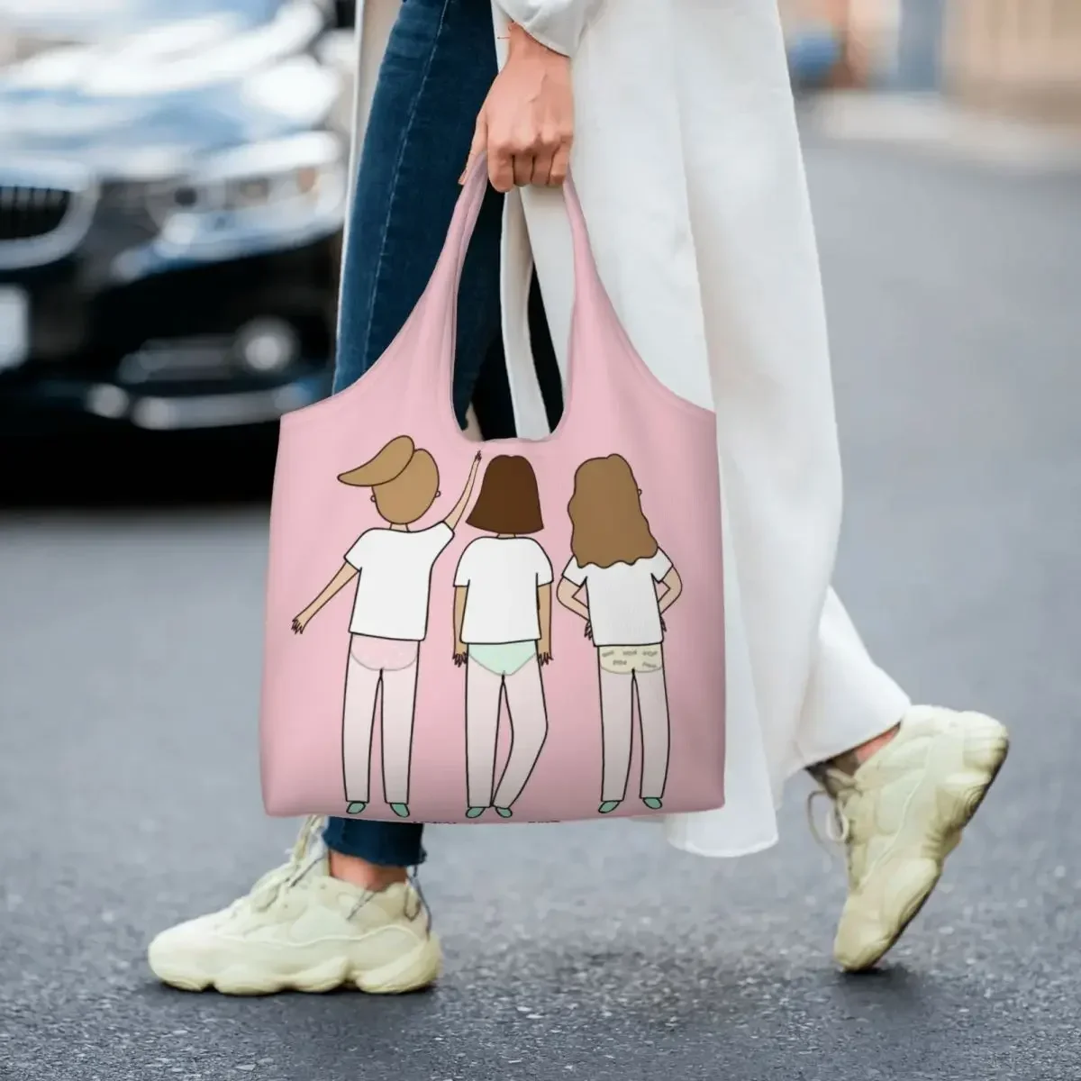 

Custom Funny Cartoon Nurse Shopping Bag Women Shoulder Canvas Tote Bag Portable Health Care Nursing Doctors Grocery Shopper Bags