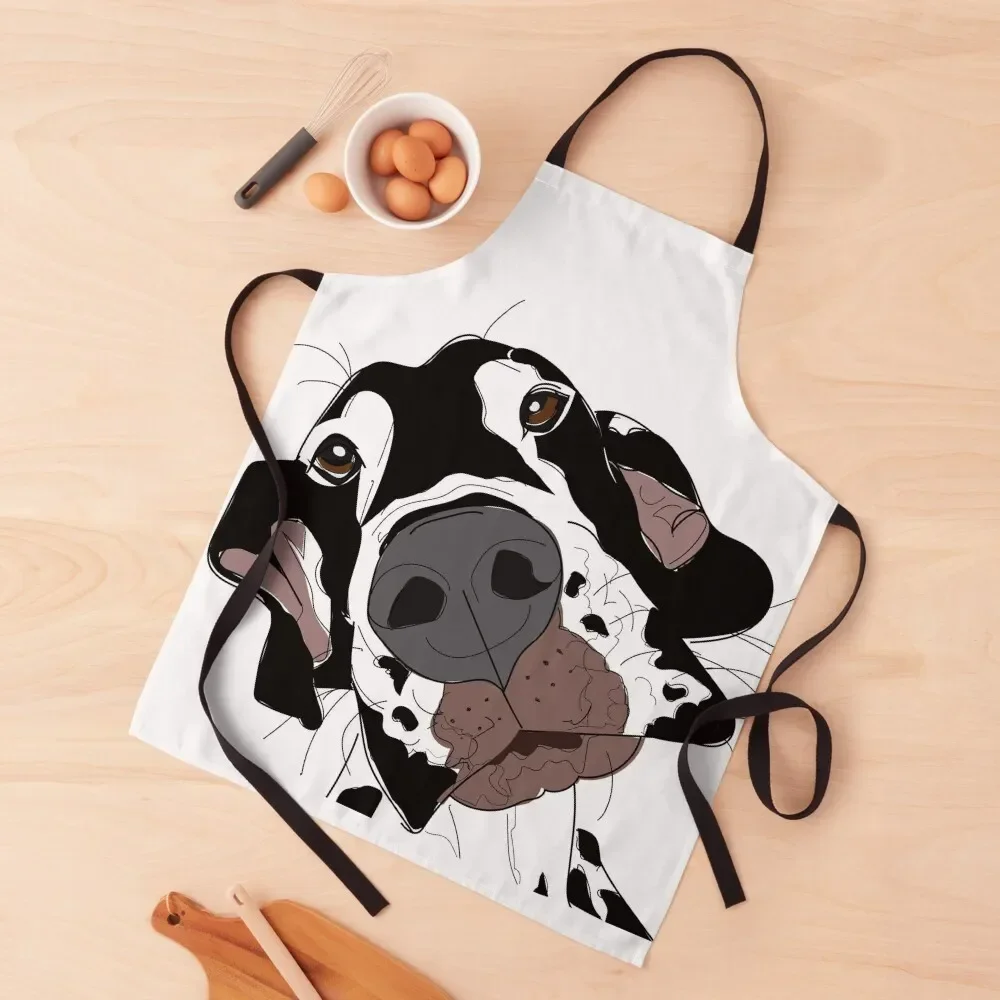 Great Dane (harlequin) Apron Kitchen Kawaii Accessories Woman Kitchens Apron