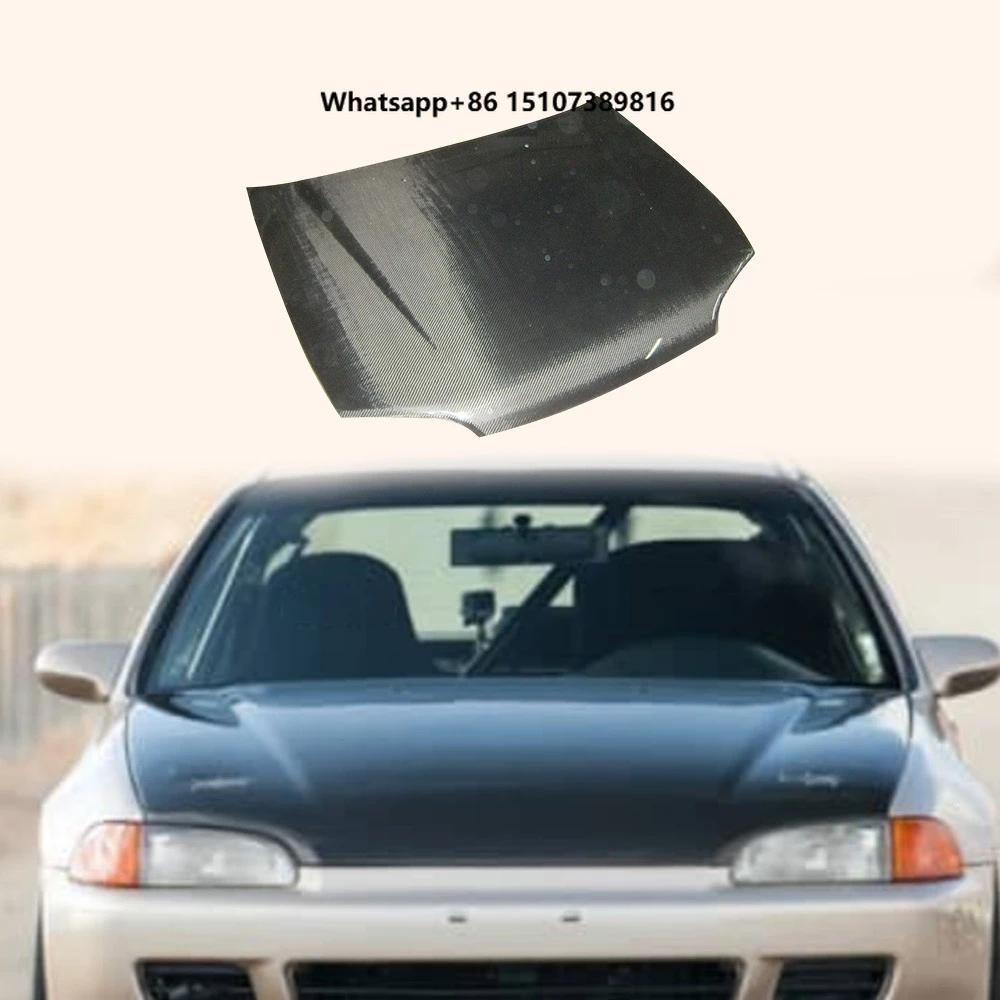 For Civic EG Hatchback 1992-95 Carbon Fiber OE Style Front  Hood Bonnet