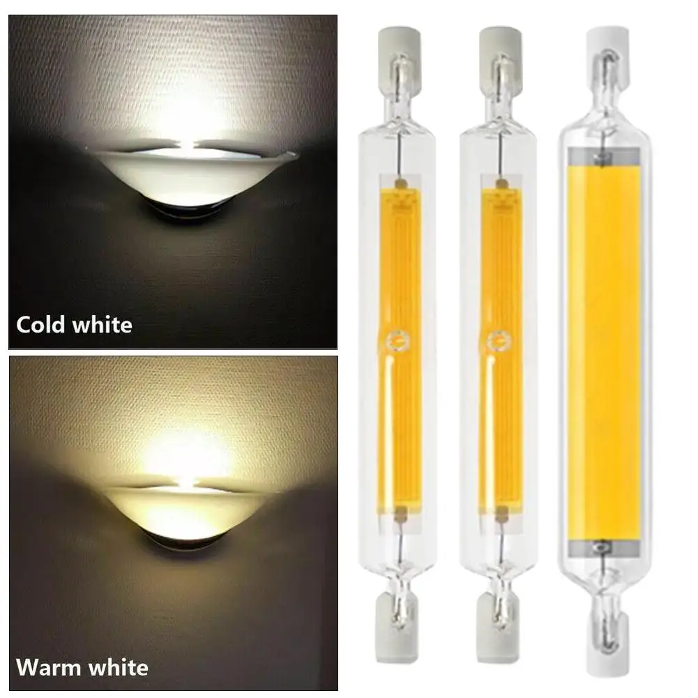 New Led R7s 118mm 50w Superbright Powerful Spotlight Tube Halogen Replace Cob Ac220v 110v Light 78mm118mm Lamp Bulb Glass L P7r5