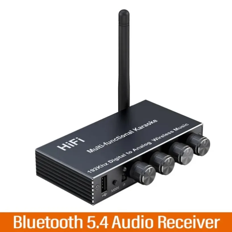 

3,5 мм AUX USB стереозвук беспроводной адаптер Bluetooth 5,4 аудиоприемник RCA коаксиальный U диск воспроизведение цифровой аналоговый преобразователь