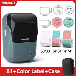 Niimbot B1 Mini Portable Thermal Printer More Color Self-Adhesive Sticker Label Maker Pocket Printer Bluetooth Labeling Machine