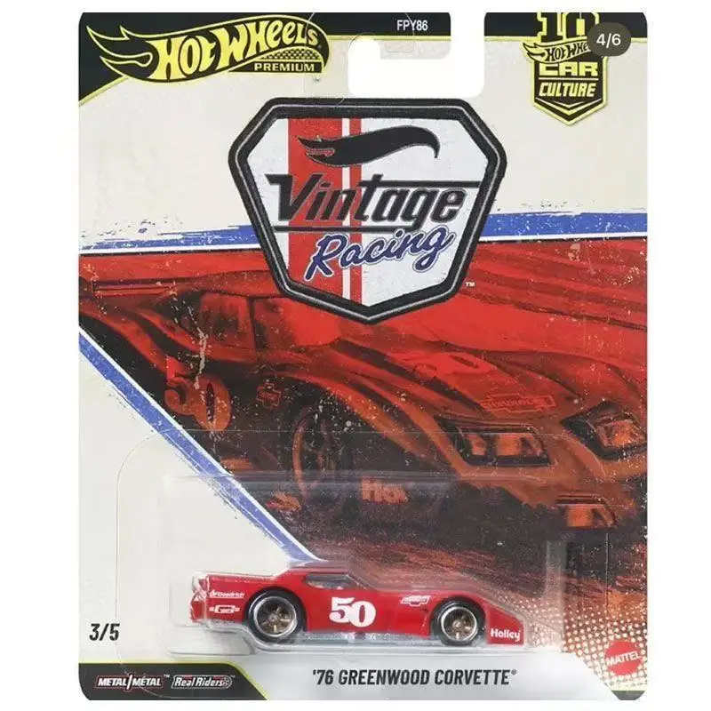Hot Wheels Premium 2026 Car Culture Retro Racing Cars Children's Toys Jaguar Porsche Corvette Ferrari Lancia 1:64 Model Car Gift view 3