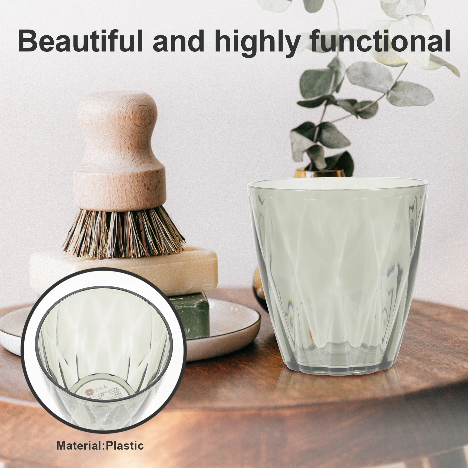 

Stylish Reusable Mouthwash Cup Practical Toothbrush Holder Bathroom Storage Tumbler Smooth Easy Cleaning Travel Friendly