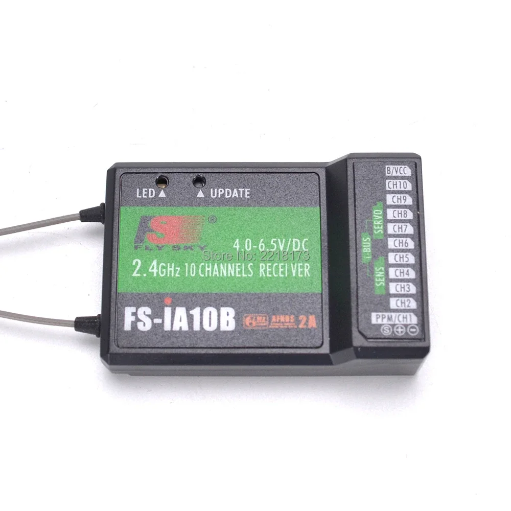 Flysky FS-iA10B 2.4G 10-Channel Receiver for Transmitter FS-I10 FS-I6S Compatible with FPV RC Helicopter Quadcopter Aircraft