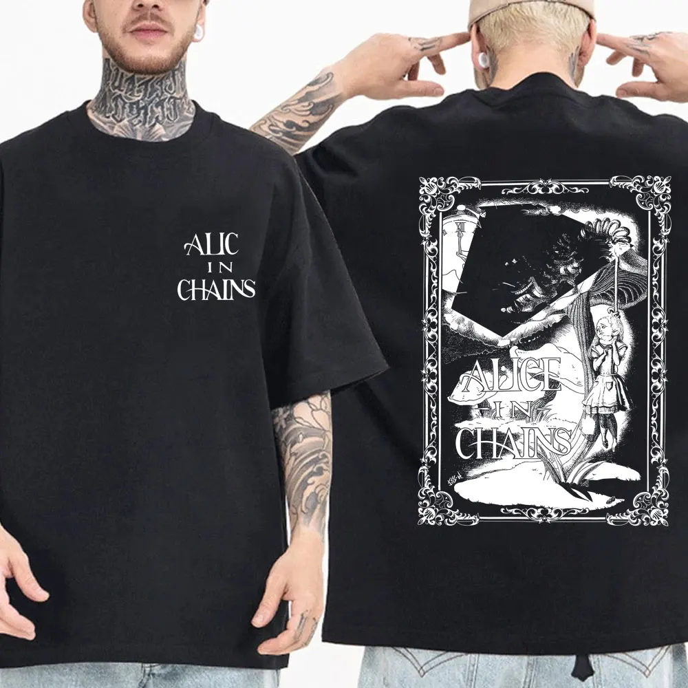 

Rock Band Alice in Chains Graphic T Shirts Men Women Retro Gothic Punk T-shirts Men's Casual Harajuku Oversized Tees Streetwear