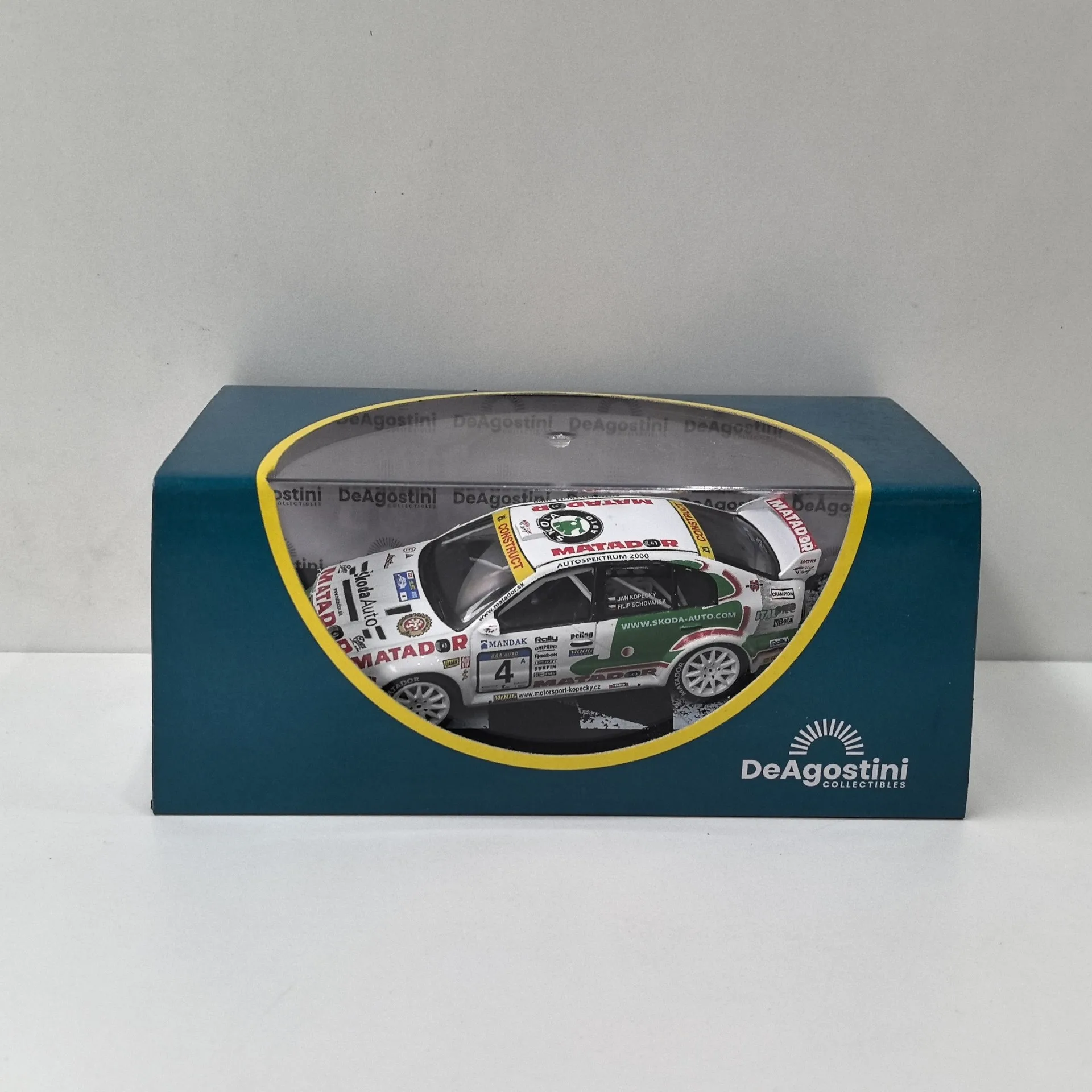 Diecast DEA 1/43 Scale SKODA OCTAVIA WRC #4 2003 Skoda Racing Alloy Car Model Collectible Toy Gift Souvenir Display Ornament