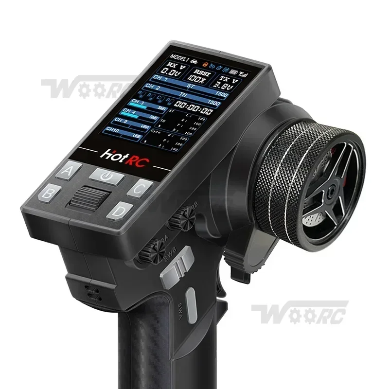 HOTRC CT-10B CT10B 10CH Color Screen Remote Control 2.4G 4CH/6CH/8CH/10CH Receiver Transmitter for RC Car Ship Boat Tank