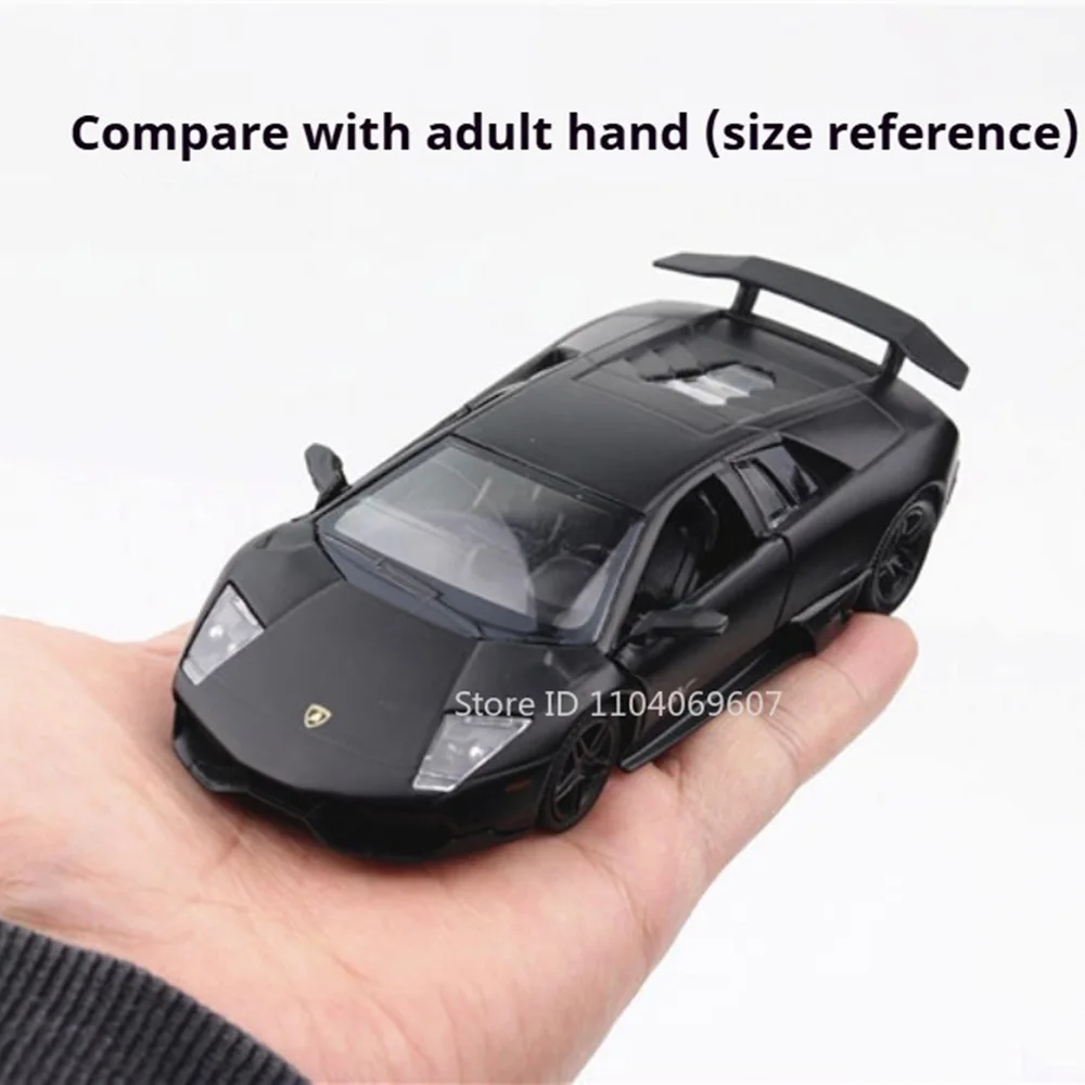 Modèle de voiture de sport Lamborghini Murcielago EVO 1:36, jouet en alliage moulé sous pression, portes ouvrables, simulation de recul, voitures de sport pour enfants, cadeaux