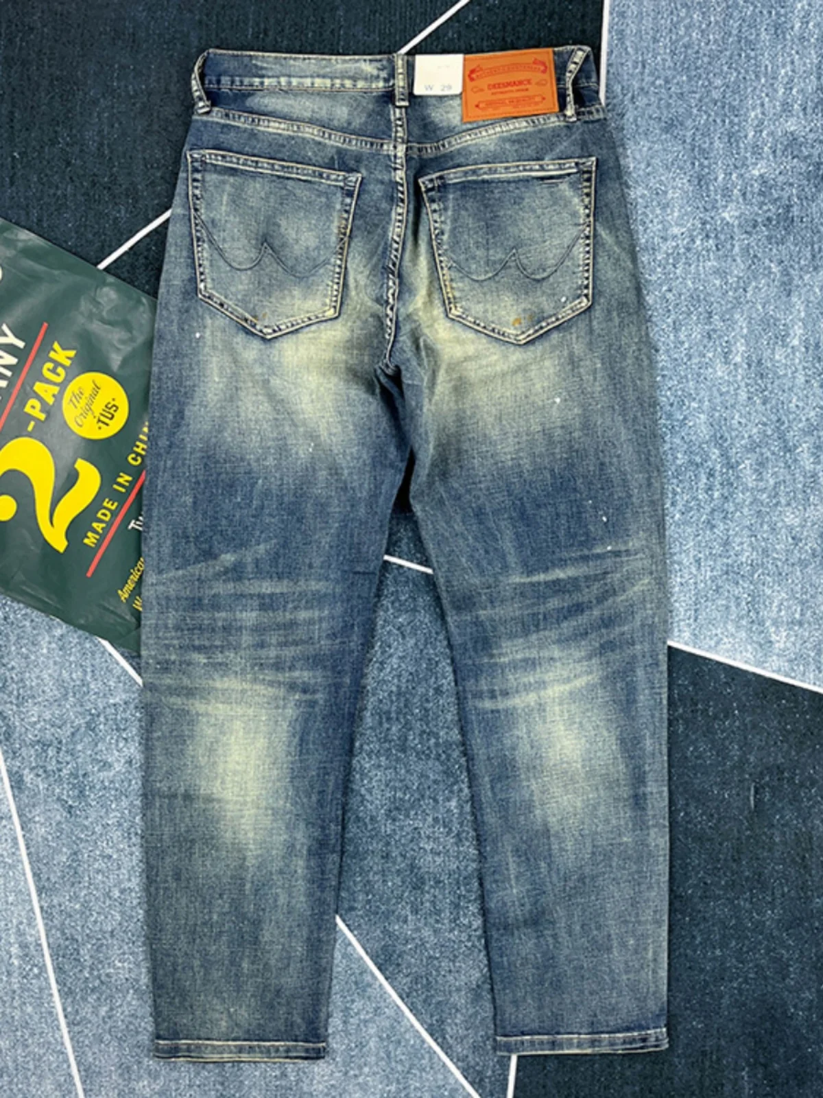 Distressed alte gewaschene Jeans für Männer Frühling Sommer dünne Slim Fit gerade Hose 100% Baumwolle Cityboy y2k Jugend männliche Hose