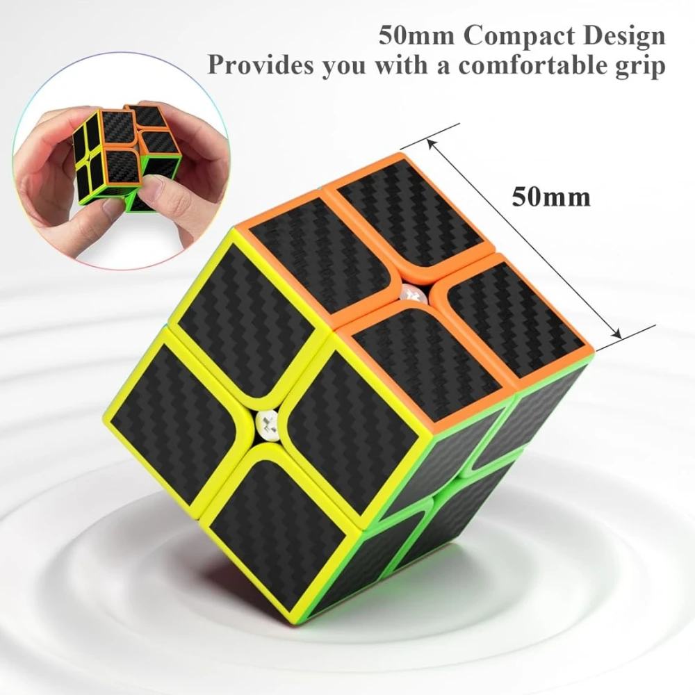 QIYI Cube 2x2 Speed Cube Fast Cube Super-durable Carbon Fiber Sticker with Vivid Colors For Children Kids Gift Toy