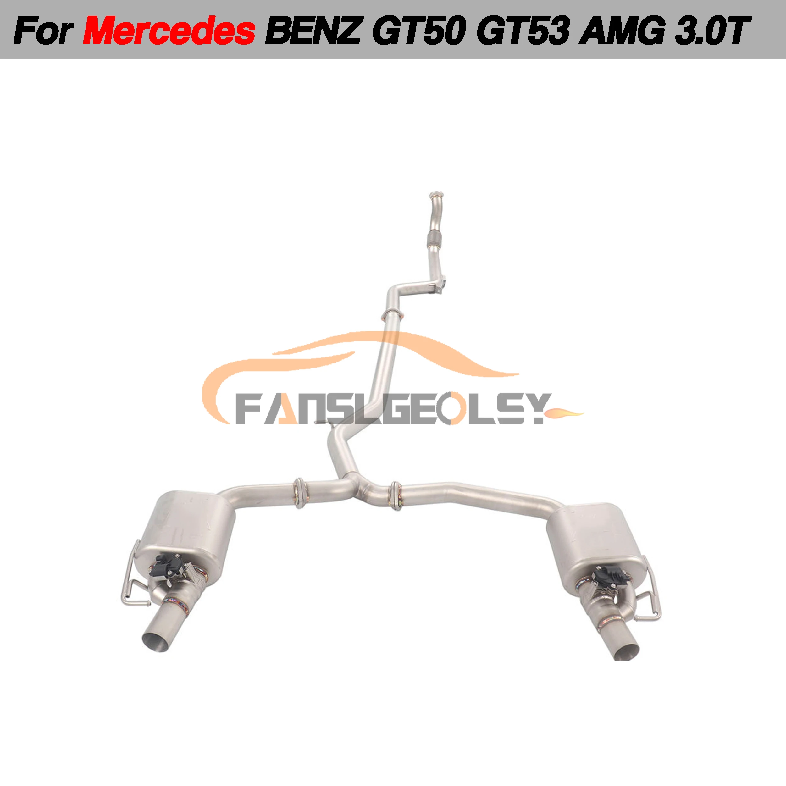 

For Mercedes-Benz GT50 GT53 AMG 3. 0 Stainless Catback Performance Exhaust System Valve Muffler Pipes Tuning exhaust assembly