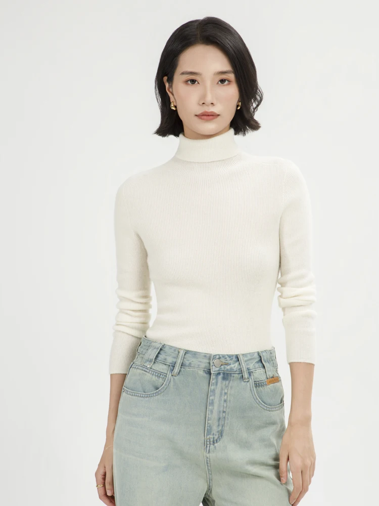 

High Quality Women's 100%Cashmere Sweater Slim Fit Turtleneck Fashion Pullover Winter Autumn Jumpers Top Female Clothing