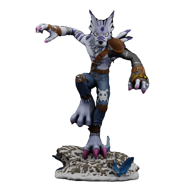 Model Customization 15cm  Were Garurumon Model Toys Digimon Adventure Gk Customize 3D printing model view 4